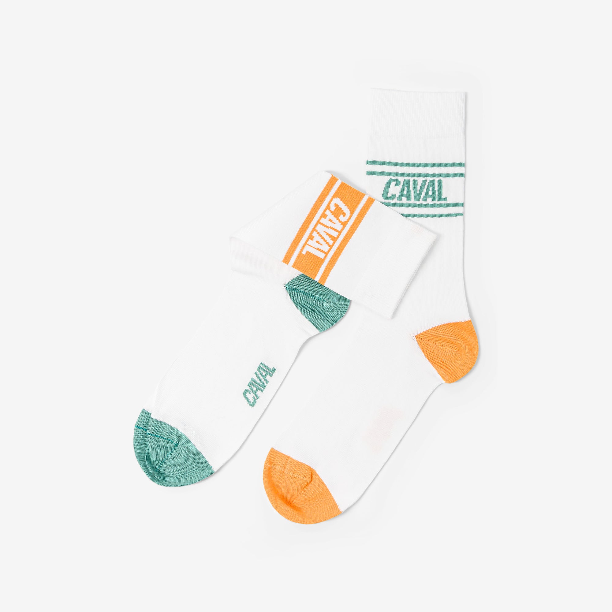 Chaussettes - Vert & Orange - Light