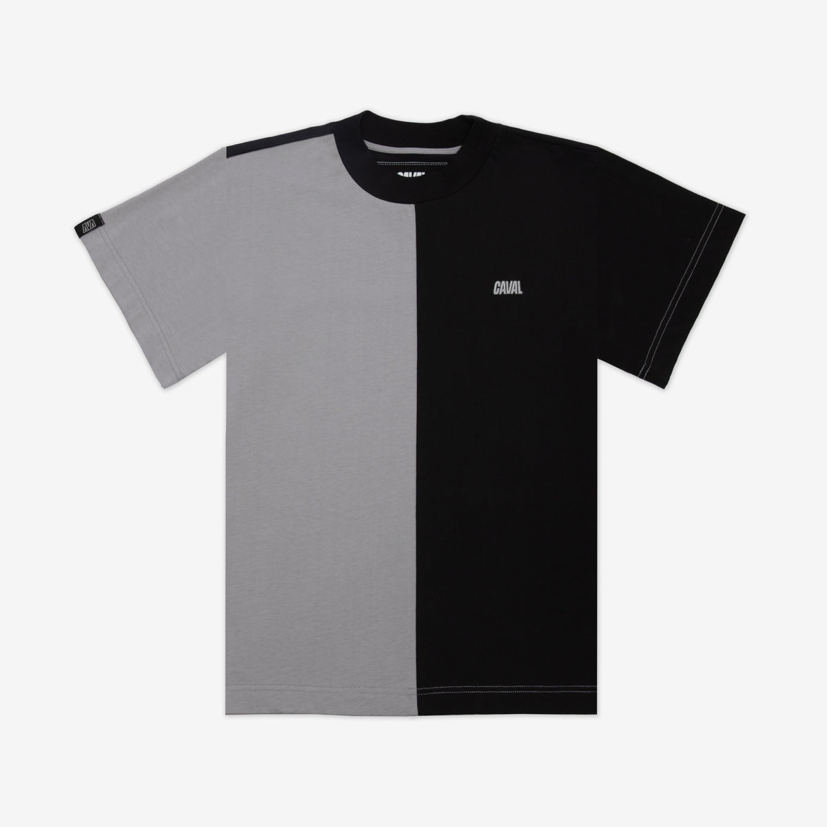 Split T-Shirt Man Grey