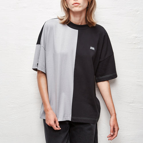Split T-Shirt Woman Grey